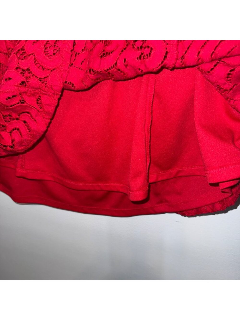 Lane Bryant Red Lace Sleeveless Tank Top Size 20 Polyester Blend Women Plus Size - Picture 6 of 6